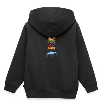 Burger Fast Surpoids Incursing Sport Cadeau - Sweat Premium à capuche enfant bio - noir - Dos - AI Model Kid Male (0cm)
