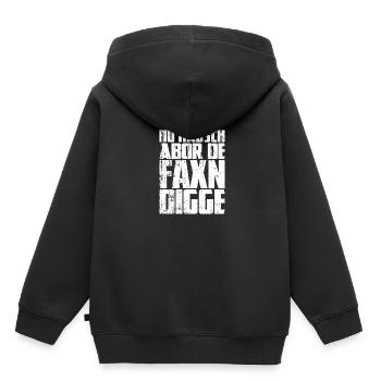 Faxen dicke auf sächsisch | Sachsen Wut ostdeutsch - Kinder Premium Organic Hoodie - Schwarz - Hinten - AI Model Kid Male (0cm)