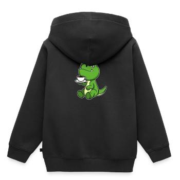 Süßer Dinosaurier Kaffee Weihnachtsgeschenk Geburtstag - Kinder Premium Organic Hoodie - Schwarz - Hinten - AI Model Kid Male (0cm)