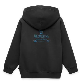 Babynews und Großeltern - Kinder Premium Organic Hoodie - Schwarz - Hinten - AI Model Kid Male (0cm)