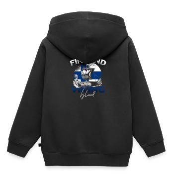 Finland viking country - Kids Premium Organic Hoodie - black - Back - AI Model Kid Male (0cm)