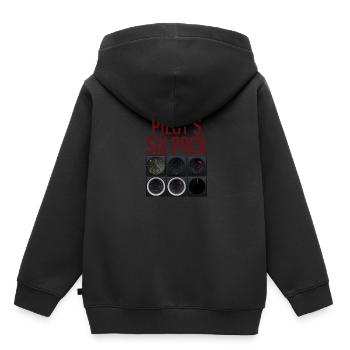 Pilot Fliegen - Kinder Premium Organic Hoodie - Schwarz - Hinten - AI Model Kid Male (0cm)