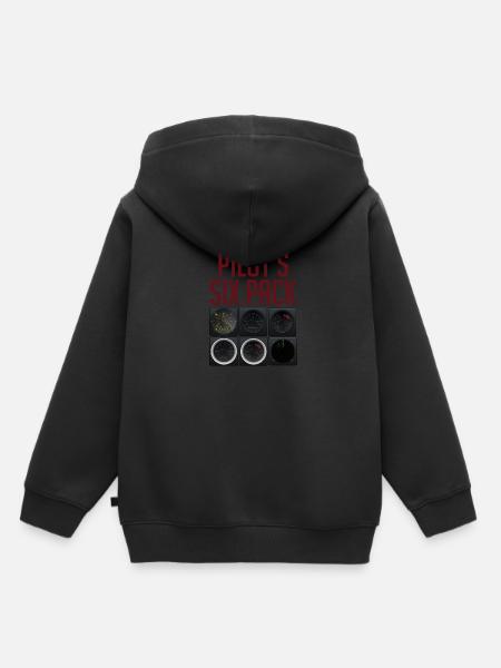 Pilot Fliegen - Kinder Premium Organic Hoodie - Schwarz