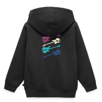 Gitarre Musiker Musik - Kinder Premium Organic Hoodie - Schwarz - Hinten - AI Model Kid Male (0cm)