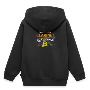 Orchestre de clarinettes - Sweat Premium à capuche enfant bio - noir - Dos - AI Model Kid Male (0cm)
