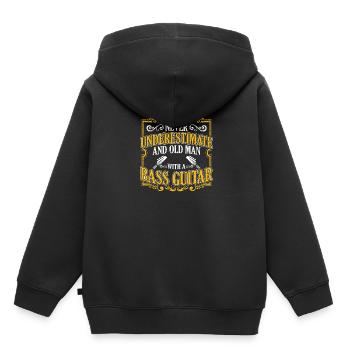 Bass guitar - Kids Premium Organic Hoodie - black - Back - AI Model Kid Male (0cm)