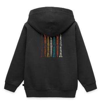 Klarinette Musiker Musik - Kinder Premium Organic Hoodie - Schwarz - Hinten - AI Model Kid Male (0cm)