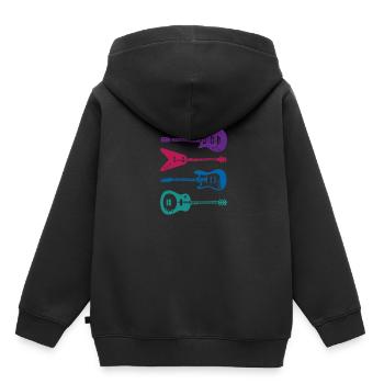 Gitarre E-Gitarre - Kinder Premium Organic Hoodie - Schwarz - Hinten - AI Model Kid Male (0cm)