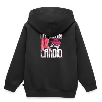 Bottes de cowboy Linedance - Sweat Premium à capuche enfant bio - noir - Dos - AI Model Kid Male (0cm)