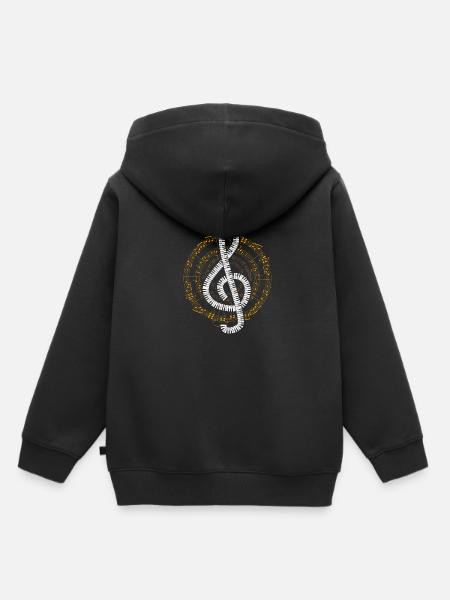 Klavier - Kinder Premium Organic Hoodie - Schwarz