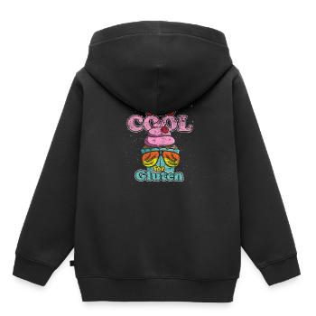 Blé sans gluten - Sweat Premium à capuche enfant bio - noir - Dos - AI Model Kid Male (0cm)