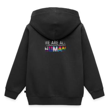 LGBT - Sweat Premium à capuche enfant bio - noir - Dos - AI Model Kid Male (0cm)