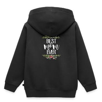 Muttertag - Kinder Premium Organic Hoodie - Schwarz - Hinten - AI Model Kid Male (0cm)