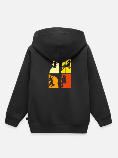 Klettern Kletterer - Kinder Premium Organic Hoodie - Schwarz