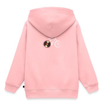 Fahrrad Fahren - Kinder Premium Organic Hoodie - Rosa - Hinten - AI Model Kid Female (0cm)