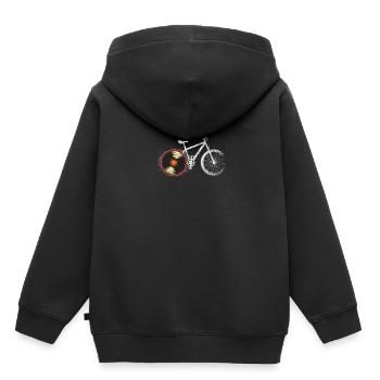 Faire du vélo - Sweat Premium à capuche enfant bio - noir - Dos - AI Model Kid Male (0cm)
