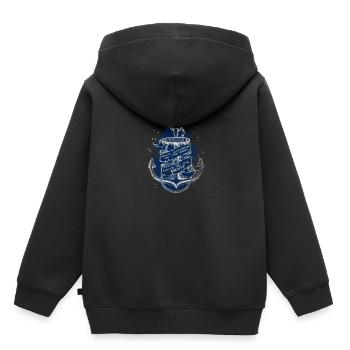 Segeln Seemann Hafen - Kinder Premium Organic Hoodie - Schwarz - Hinten - AI Model Kid Male (0cm)