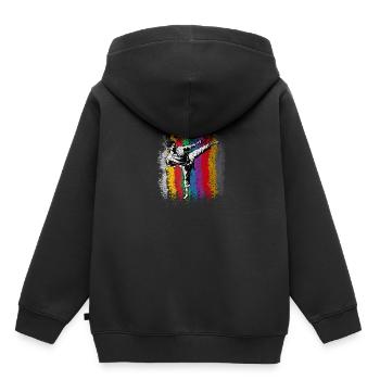 karate - Kids Premium Organic Hoodie - black - Back - AI Model Kid Male (0cm)