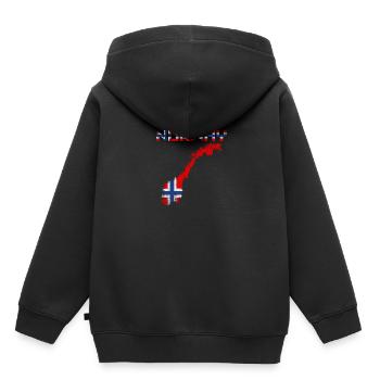 Norwegen Norweger - Kinder Premium Organic Hoodie - Schwarz - Hinten - AI Model Kid Male (0cm)