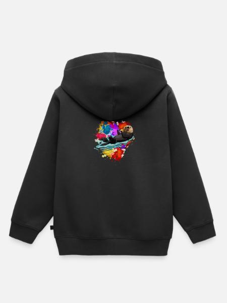 Otter - Kinder Premium Organic Hoodie - Schwarz