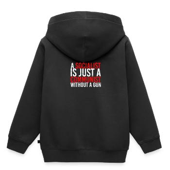 Anti-socialism socialist - Kids Premium Organic Hoodie - black - Back - AI Model Kid Male (0cm)