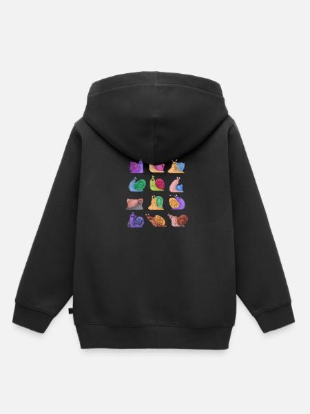 Schnecke Geschenk - Kinder Premium Organic Hoodie - Schwarz