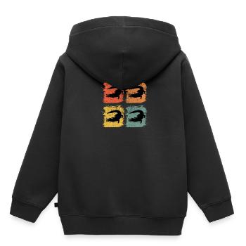Alligator Retro Pop Art - Kids Premium Organic Hoodie - black - Back - AI Model Kid Male (0cm)