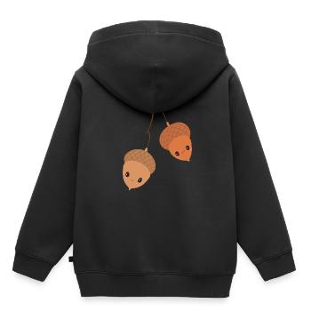 Acorns - Kids Premium Organic Hoodie - black - Back - AI Model Kid Male (0cm)