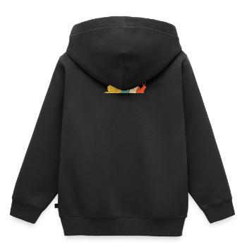 Vintage Retro Pop Art Schnecke - Kinder Premium Organic Hoodie - Schwarz - Hinten - AI Model Kid Male (0cm)