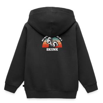 Plus puant Mon animal est une mouffette - Sweat Premium à capuche enfant bio - noir - Dos - AI Model Kid Male (0cm)