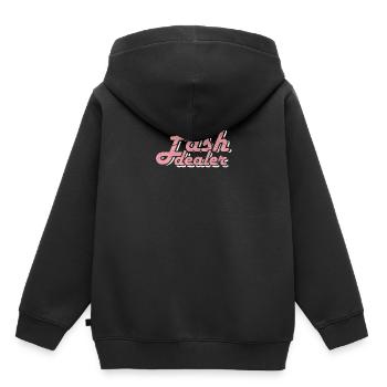 Artiste des cils Cils Styliste Esthéticienne Coiffeur - Sweat Premium à capuche enfant bio - noir - Dos - AI Model Kid Male (0cm)