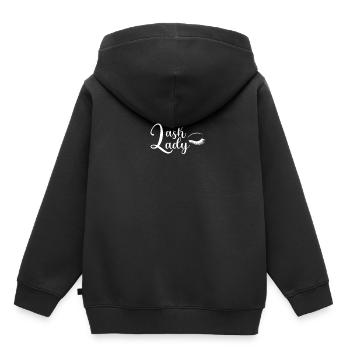 Artiste de cils Coiffeur Cils Esthéticienne Dictons - Sweat Premium à capuche enfant bio - noir - Dos - AI Model Kid Male (0cm)
