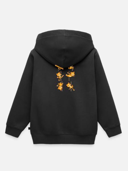 Cute Cats Pole Dancing Funny Pole Dancer - Kids Premium Organic Hoodie - black