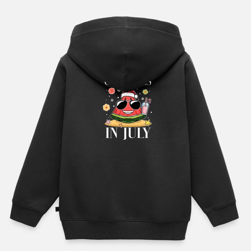 Lunettes de soleil d’été Noël Pastèque X-Mas - Sweat Premium à capuche enfant bio - noir