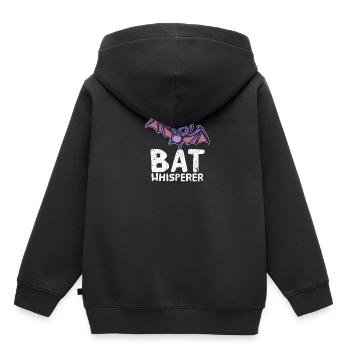 Bat Whisperer Fledermäuse Flughund Vampir - Kinder Premium Organic Hoodie - Schwarz - Hinten - AI Model Kid Male (0cm)