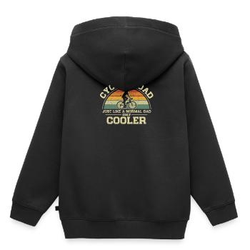 Radfahren Dad Normaler Vater Nur Cooler Papa - Kinder Premium Organic Hoodie - Schwarz - Hinten - AI Model Kid Male (0cm)