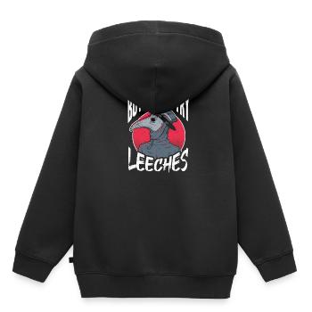 Docteur Docteur Dictons Thérapie de sangsue Épidémie Docteur - Sweat Premium à capuche enfant bio - noir - Dos - AI Model Kid Male (0cm)