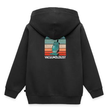Staubsauger Haushalt Hausputz Hausfrau Hausmann - Kinder Premium Organic Hoodie - Schwarz - Hinten - AI Model Kid Male (0cm)