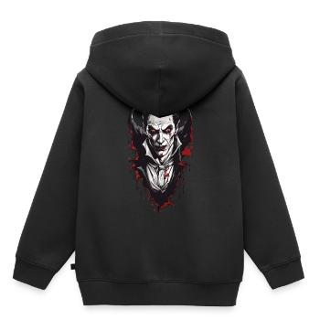 Nostalgique Vampire Retro Horror Design esthétique - Sweat Premium à capuche enfant bio - noir - Dos - AI Model Kid Male (0cm)