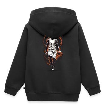 Basket-ball Dribble Esthétique Joueur Streetwear - Sweat Premium à capuche enfant bio - noir - Dos - AI Model Kid Male (0cm)