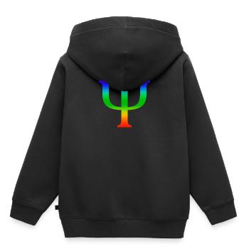 Psychologie - Kinder Premium Organic Hoodie - Schwarz - Hinten - AI Model Kid Male (0cm)