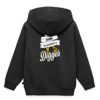 Pelles - Sweat Premium à capuche enfant bio - noir - Dos - AI Model Kid Male (0cm)