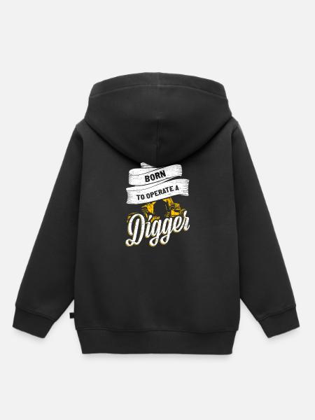 Bagger - Kinder Premium Organic Hoodie - Schwarz
