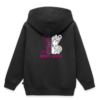Sternzeichen Widder - Kinder Premium Organic Hoodie - Schwarz - Hinten - AI Model Kid Male (0cm)