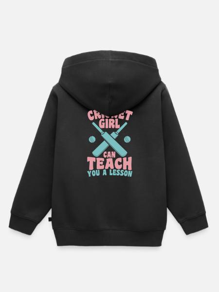 Cricket Mädchen - Kinder Premium Organic Hoodie - Schwarz