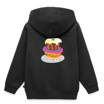 Pie Birthday Birthday Cake Cake - Kids Premium Organic Hoodie - black - Back - AI Model Kid Male (0cm)