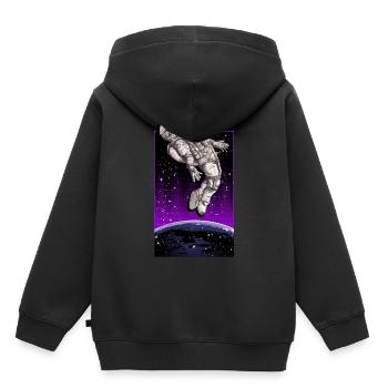 Space Walk - Kids Premium Organic Hoodie - black - Back - AI Model Kid Male (0cm)