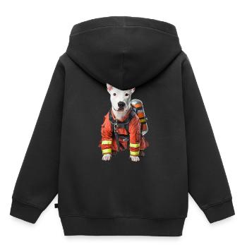 Bullterrier - Kinder Premium Organic Hoodie - Schwarz - Hinten - AI Model Kid Male (0cm)