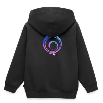 Reiki Chakra Méditation spirituelle - Sweat Premium à capuche enfant bio - noir - Dos - AI Model Kid Male (0cm)