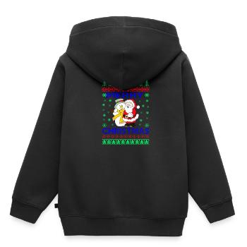 JOYEUX NOEL - Sweat Premium à capuche enfant bio - noir - Dos - AI Model Kid Male (0cm)
